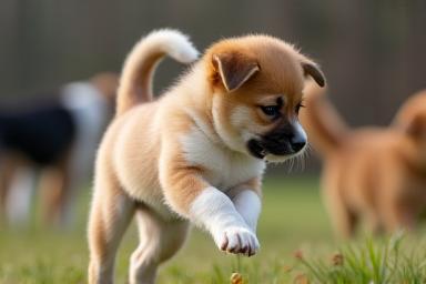 Cane che partecipa a un corso di addestramento.
